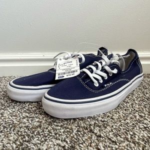 Dark blue with white stitching, fila shoes